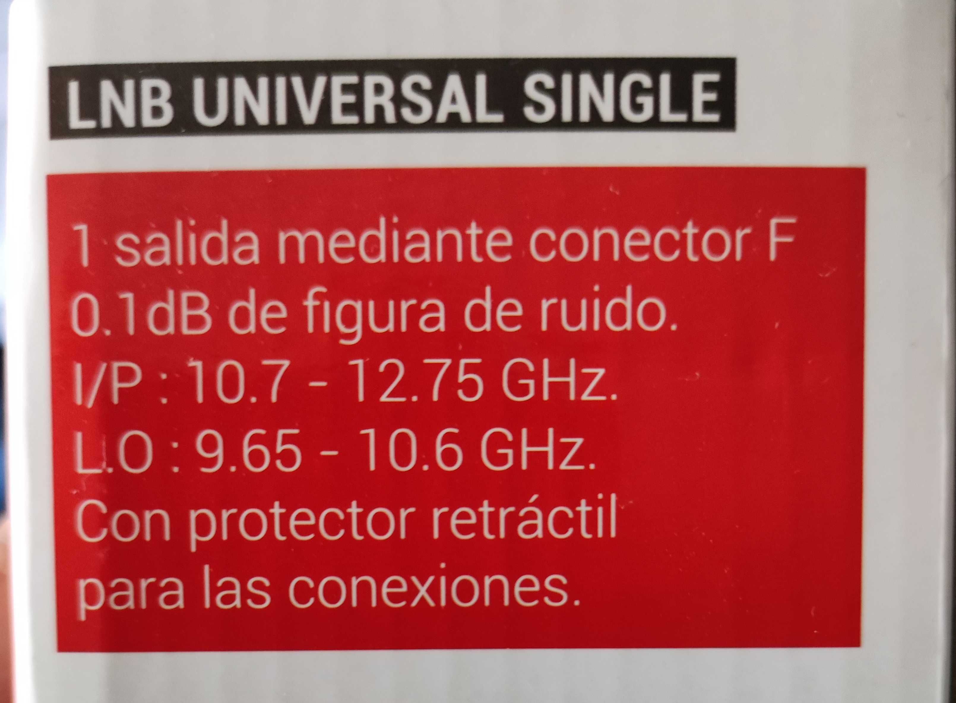 LNB Single Universal - ruído 0,1 dB -