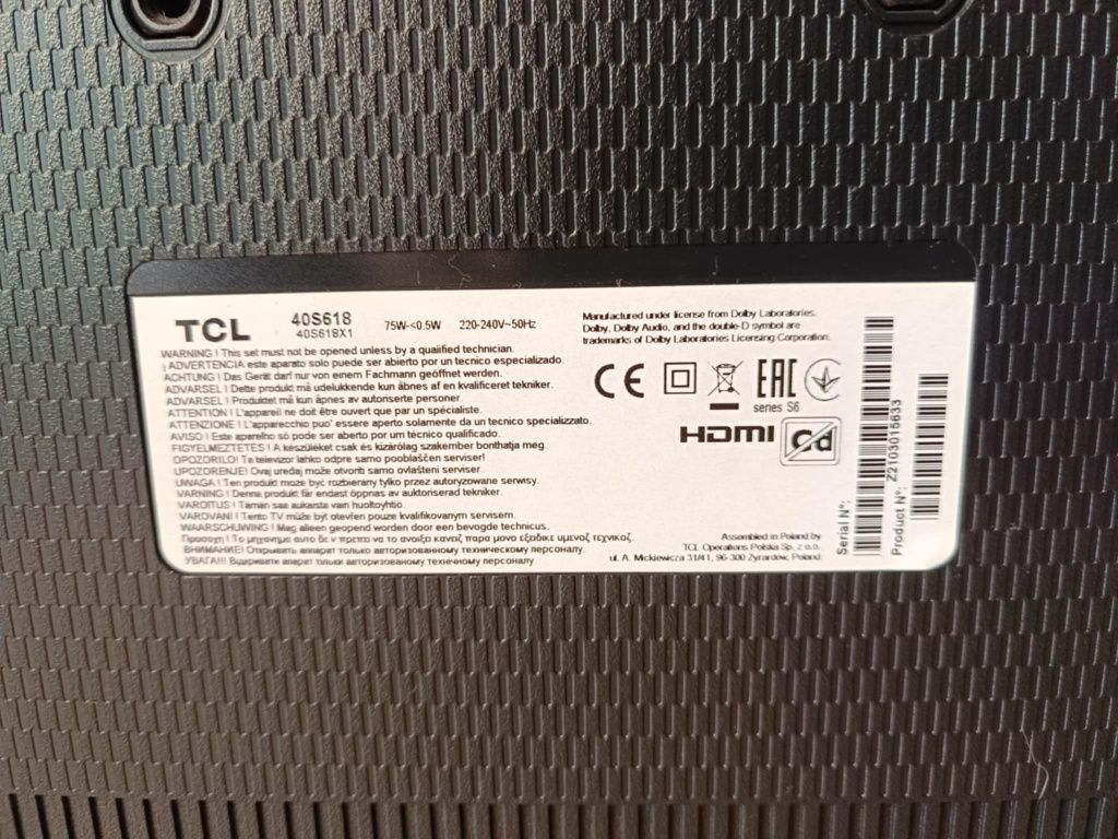 Telewizor TCL 40 cali android