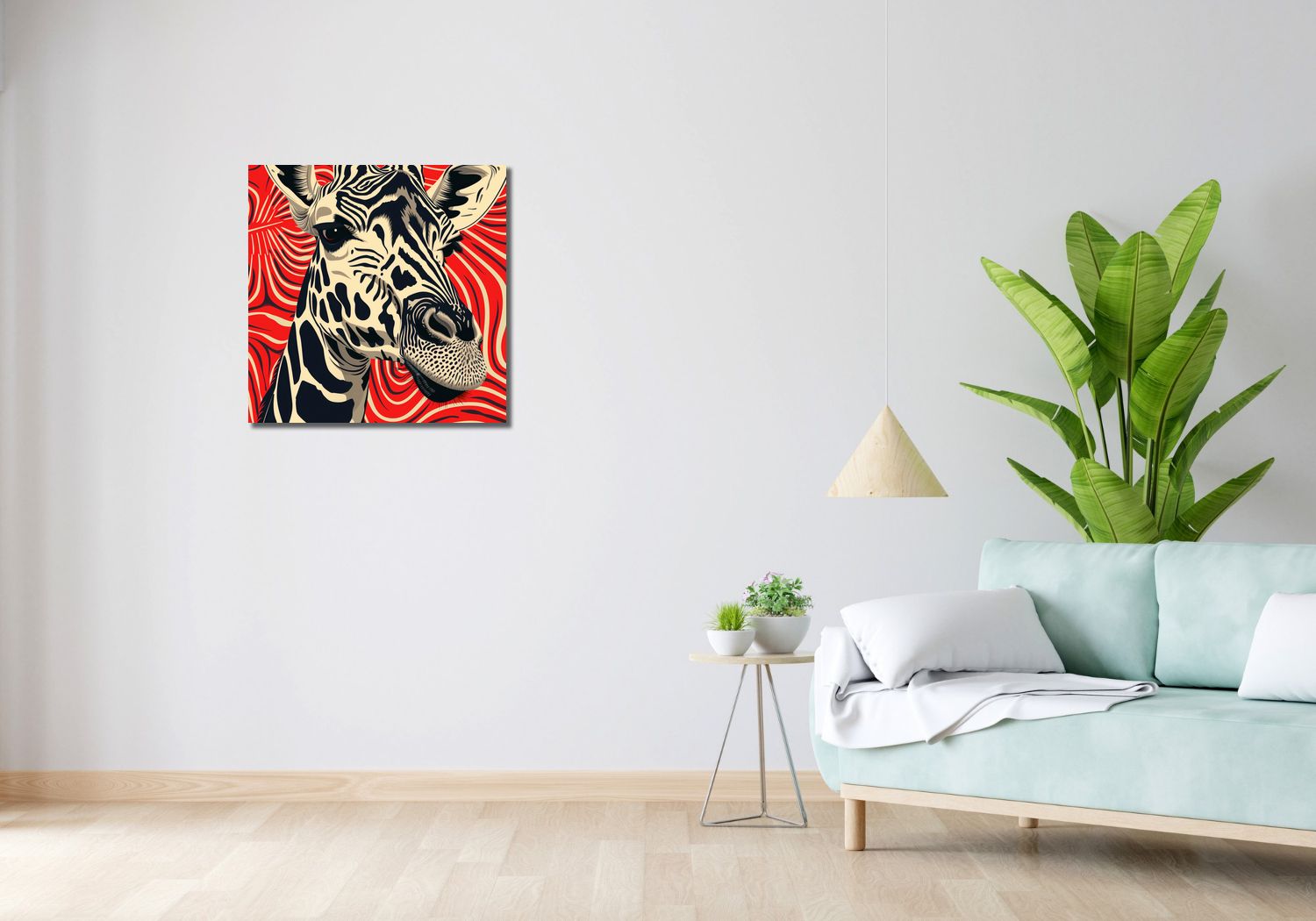 Obraz 60x60cm Wzrok Żyrafy
