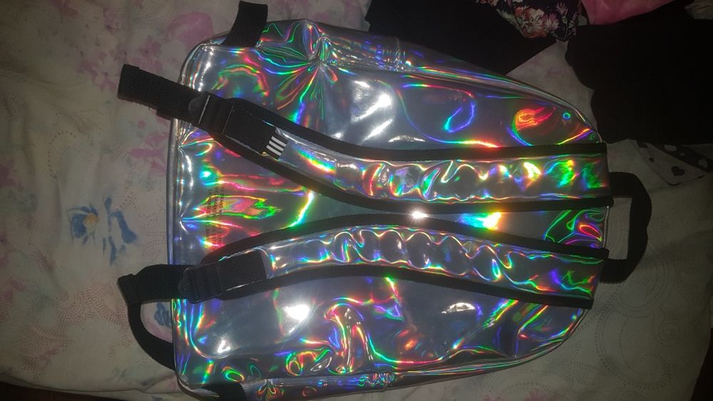 рюкзак Adidas светоотражающий перламутровый школьный рюкзак спортивный