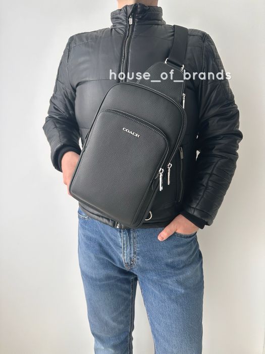 COACH Ethan Pack Чоловіча шкіряна сумочка слінг Мужская сумка слинг