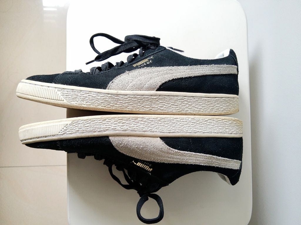 Sportowe czarne skórzane męskie buty PUMA Suede  r. 44 sneakersy