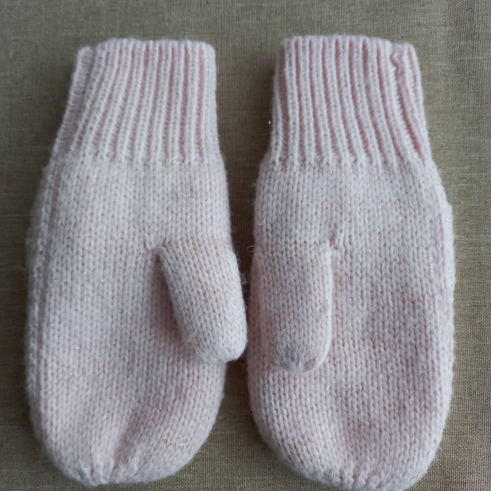 Rękawiczki zimowe dziewczęce z kokardą, H&M, r. 92