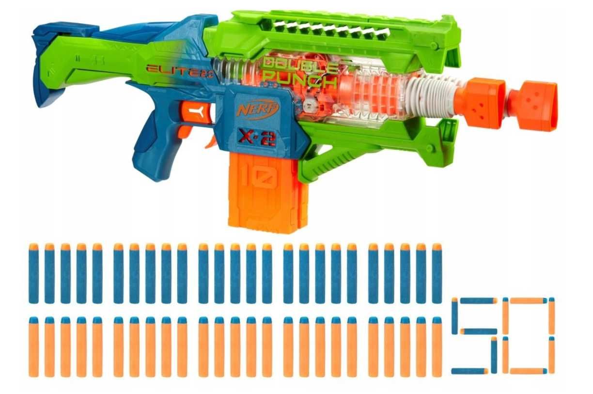 Hasbro Nerf Elite - Wyrzutnia Double Punch + strzałki F6363