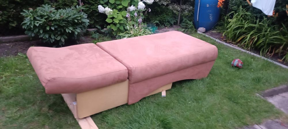 Sofa fotel z funkcją spania i skrzynia
