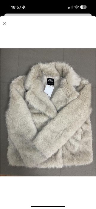 Сіра шубка Zara S