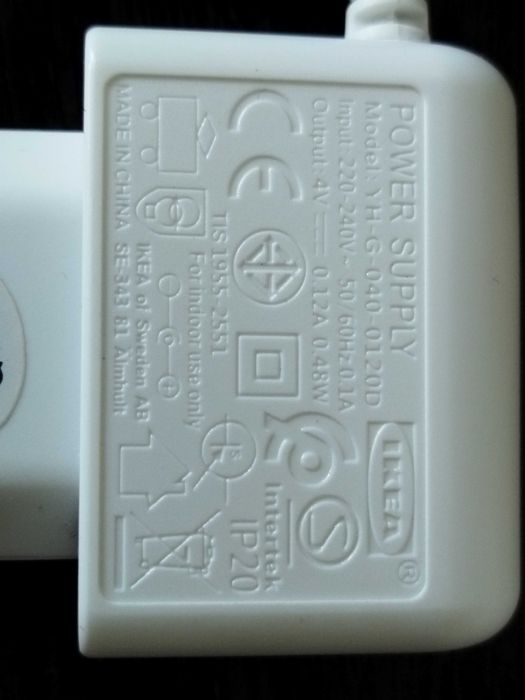Зарядное устройство IKEA 4V 0.12Ah.