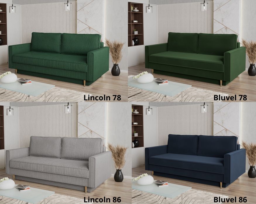 Kanapa Kopenhaga sztruks Dl sprężyna bonell funkcja spania