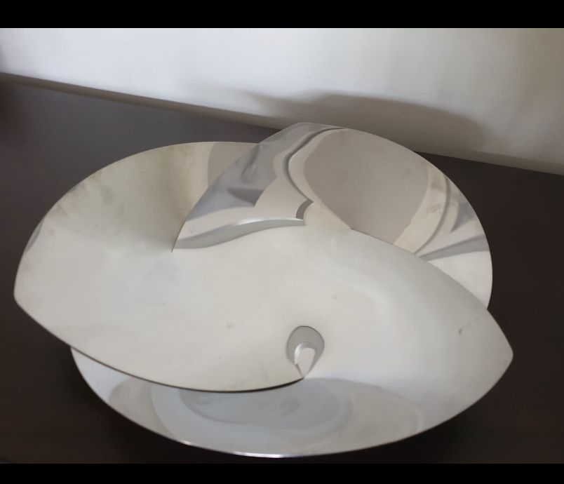 Taça Decorativa - Alumínio-Prata