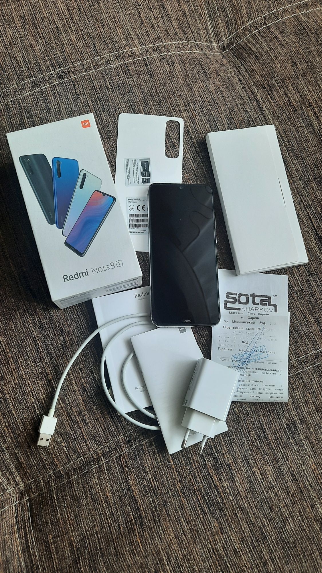 Смартфон Redmi note 8T 4/64