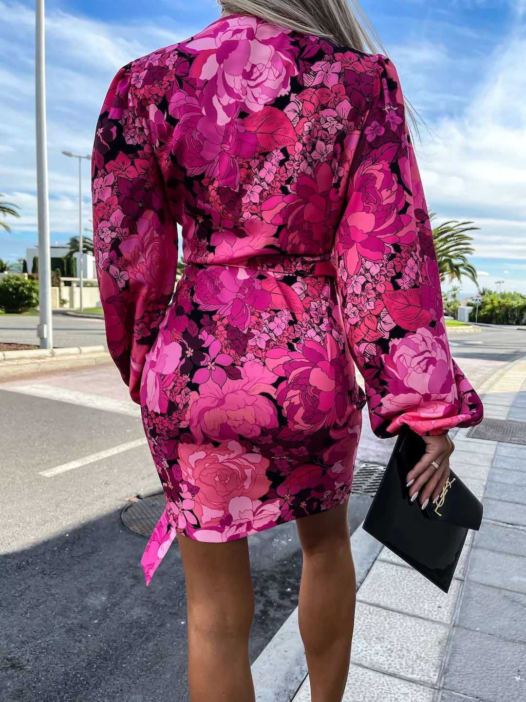 sukienka wiązana jesienne kolory