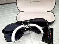 Nowe modne okulary przeciwsłoneczne czarne marki Polarzone