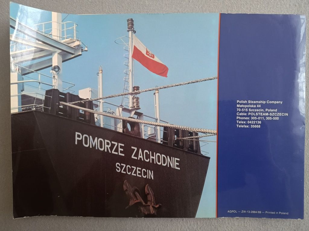 PRL. Polska Żegluga Morska Fleet List, unikat.