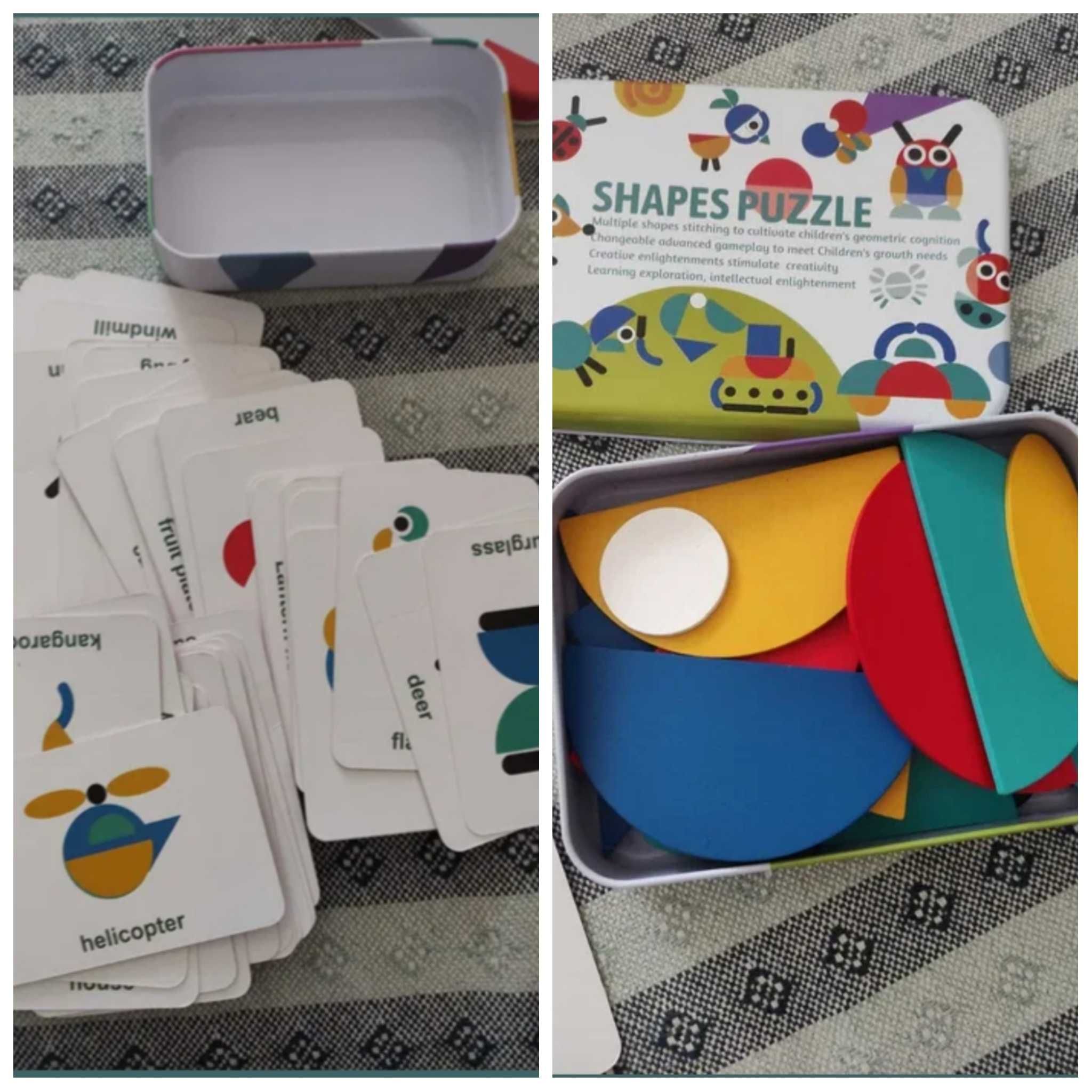 Развивающие деревянные пазлы Shapes puzzle.Домино,Пазлы DoDo 3+,