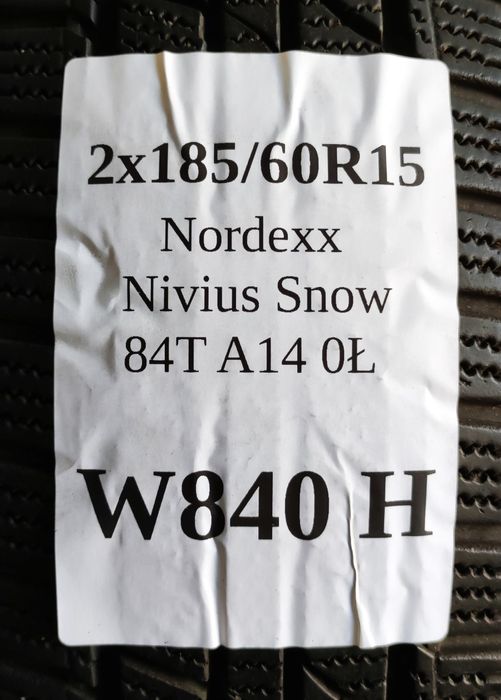 2x 185/60R15 Nordexx Nivius Snow 84T 7,17mm