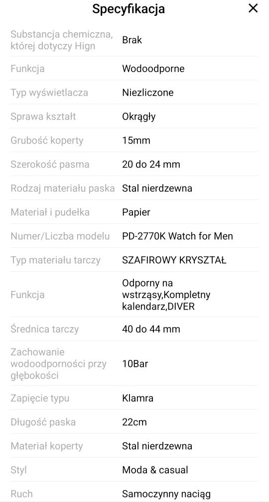 Zegarek męski Pagani Design V2 niebieski