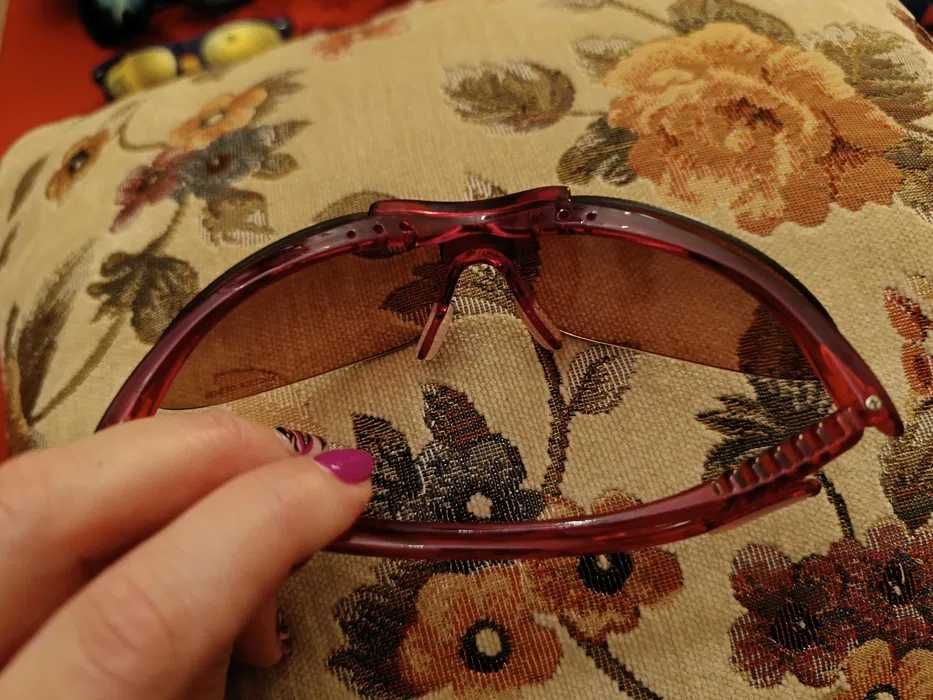 Retro okulary na rower, czerwone, lata 90-te, lata 90'