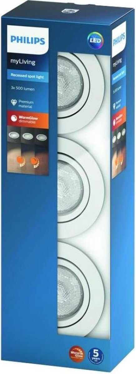Philips myLiving - oświetlenie miejscowe wpuszczane - cena za 3 szt.