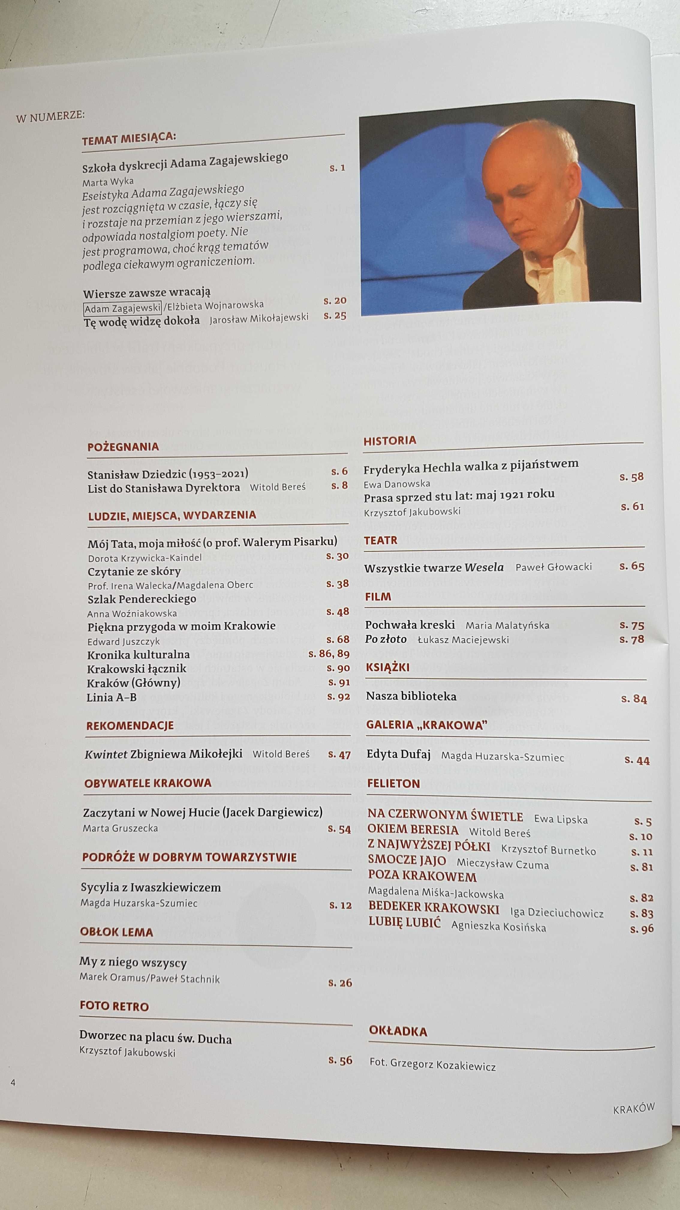 "Kraków" miesięcznik V 2021 + J. Osmoła ""Chłopi" Reymonta"