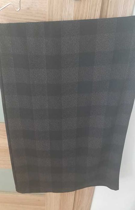 Spodnie damskie szerokie w kratę