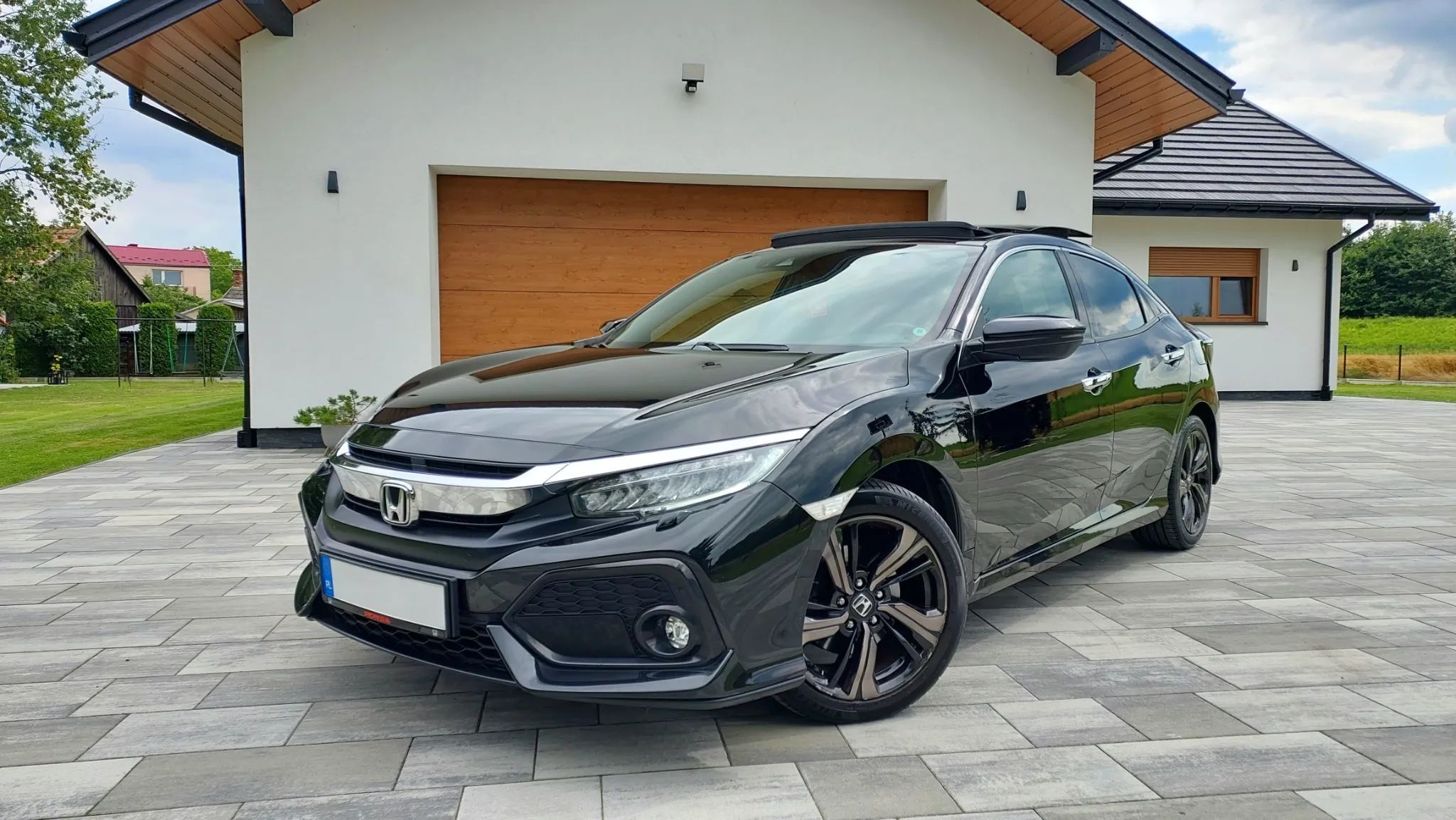 Honda Civic 1.5 Turbo 182KM, fabryczny lakier, najbogatsza wersja wyposażenia, BDB