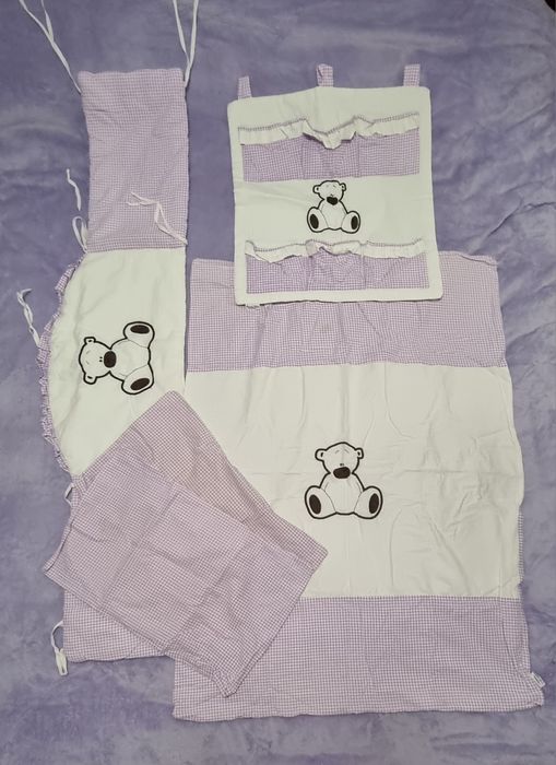Дитяча постільна білизна у ліжечко,  люльку, з бортиками.