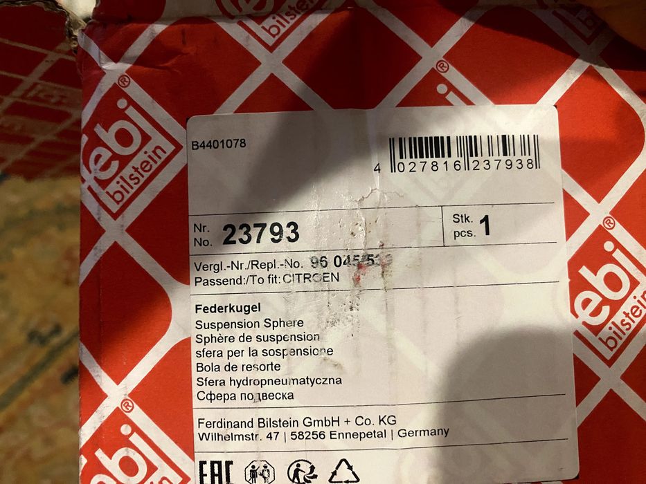 2 Esferas traseiras para suspensão Xantia (NOVAS)