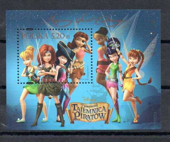 Znaczki Polska blok 2014 rok bajki świat Disney`a
