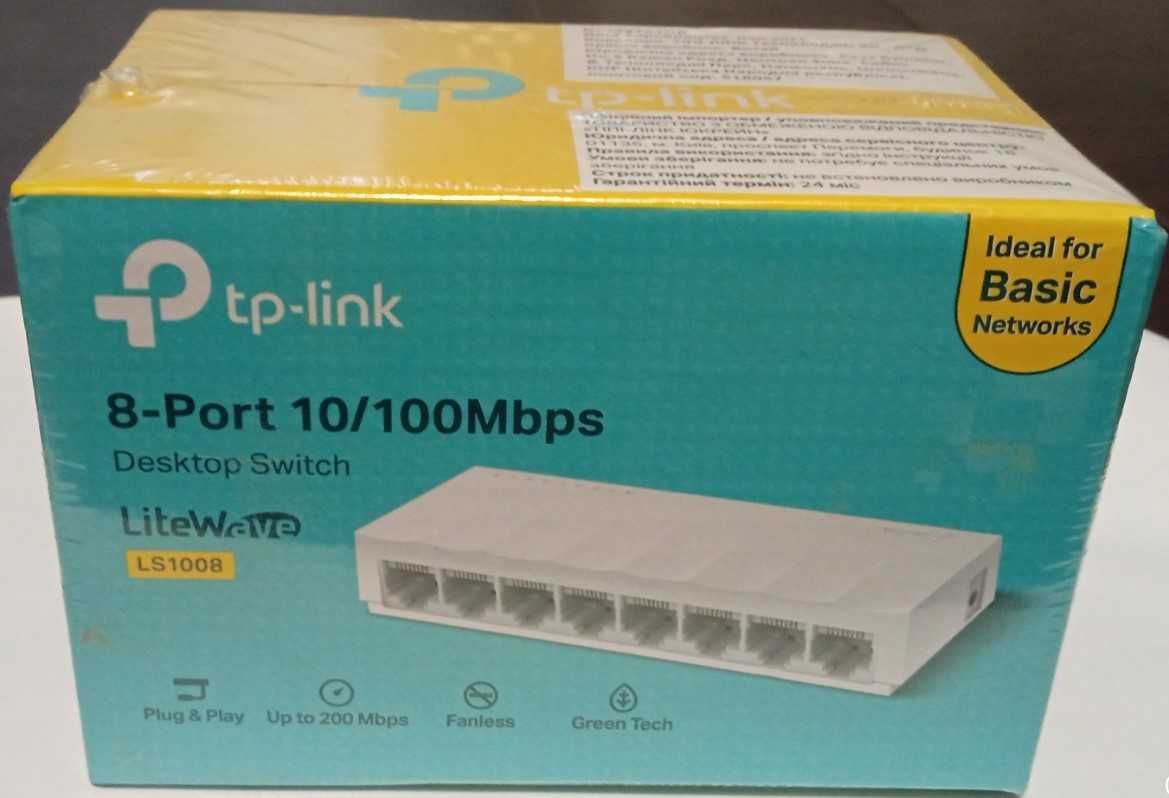 Коммутатор 8 port TP-Link LS1008 (100Mbs)