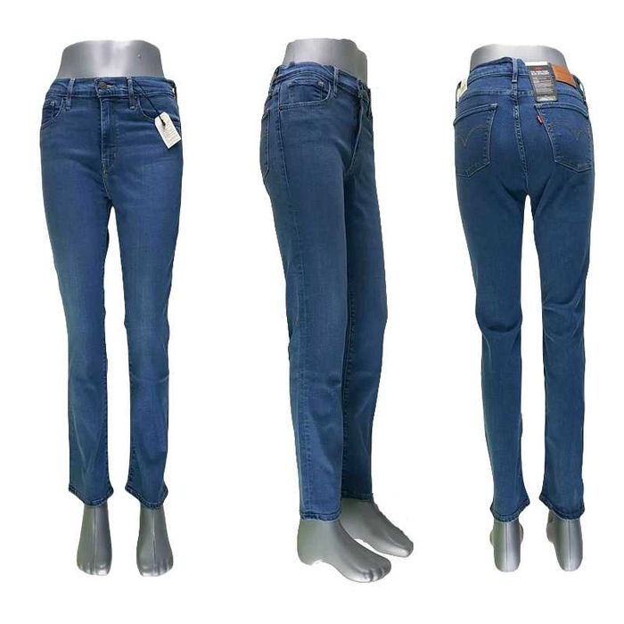 Damskie jeansy Levi's 724 Slim wysoki stan nowe oryg. Levisy - W28/L34