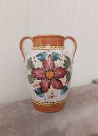 Piękny włoski wazon ręcznie malowany motyw kwiaty