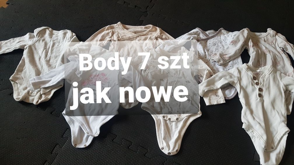 Body długi rękaw dziewczynka zestaw komplet 68