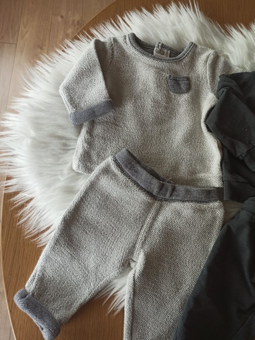 3x zestaw komplet bluza i spodnie, body rozm 62 Carter's Sinsay Ewa Kl