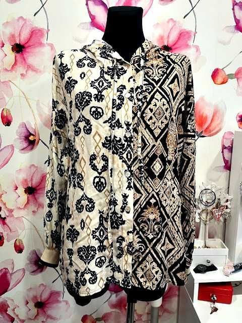 made in italy bluzka narzutka modny wzór boho ornament viscoza nowa