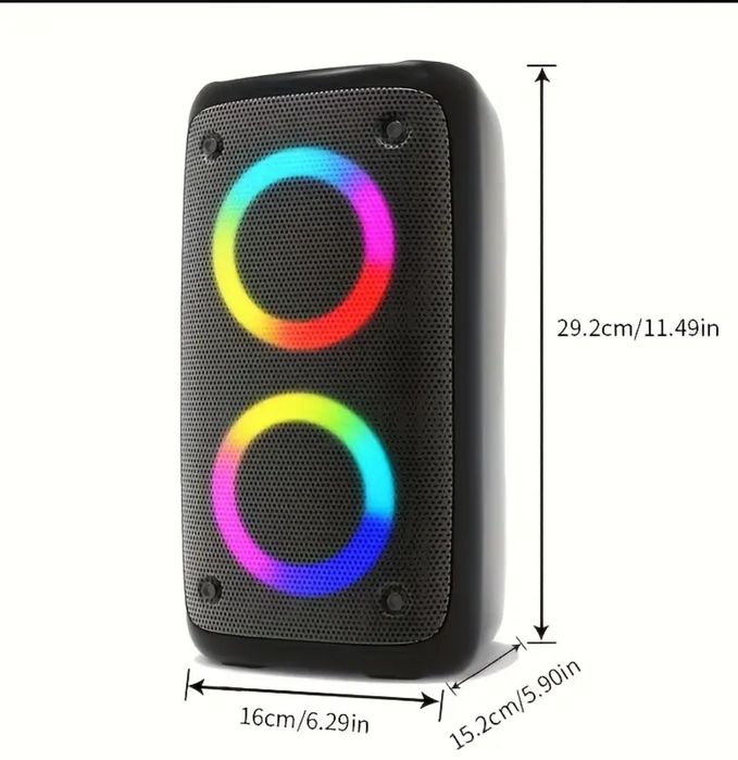 Przenośny głośnik Bluetooth party karaoke Boombox mikrofon przewodowy