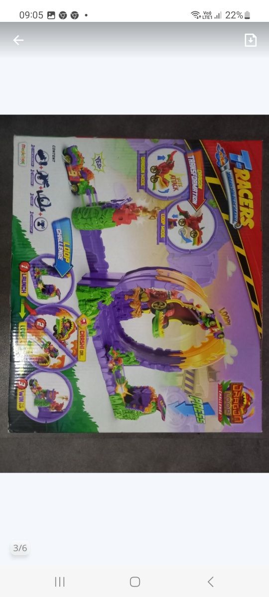 T-Racers Dragon Loop Zestaw z wyrzutnią Magic Box