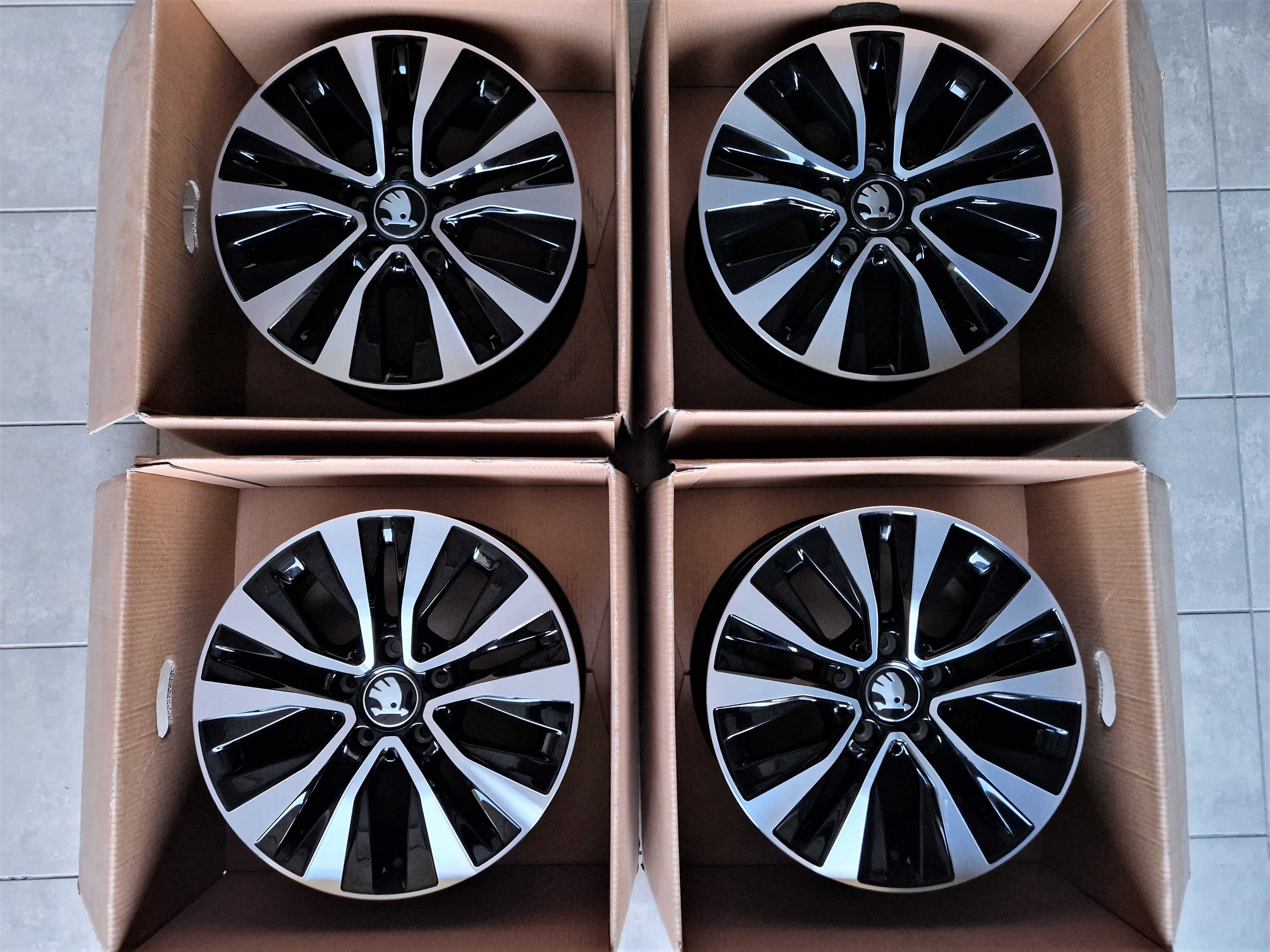 Alufelgi 16 5x112 Skoda Octavia Karoq Yeti Superb Czarne 312#
