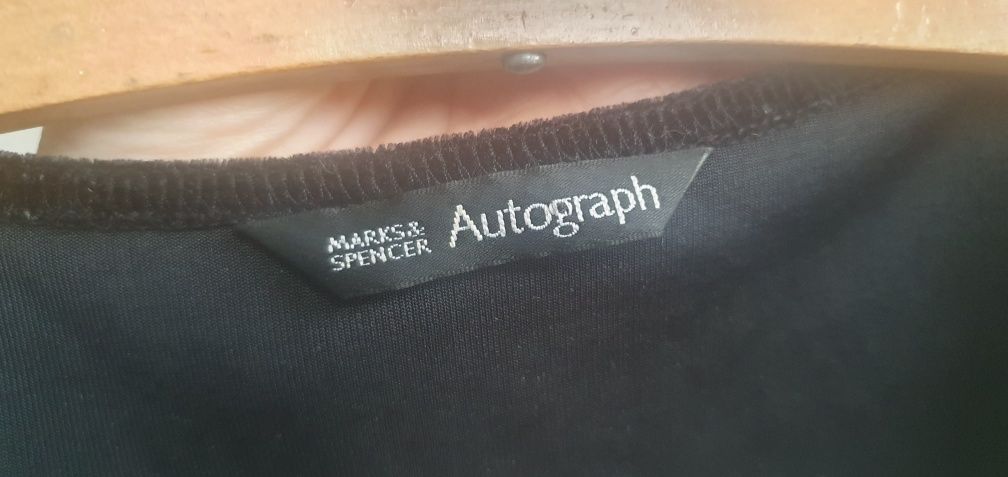 Marks & Spencer- sukienka mała czarna połyskująca, rozm. 40/42 L,