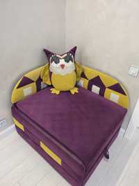 Дитяче Ліжко-диван Сова з подушкою