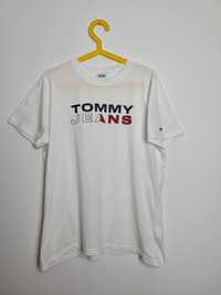 Męski Biały t-shert Tommy hilfiger L