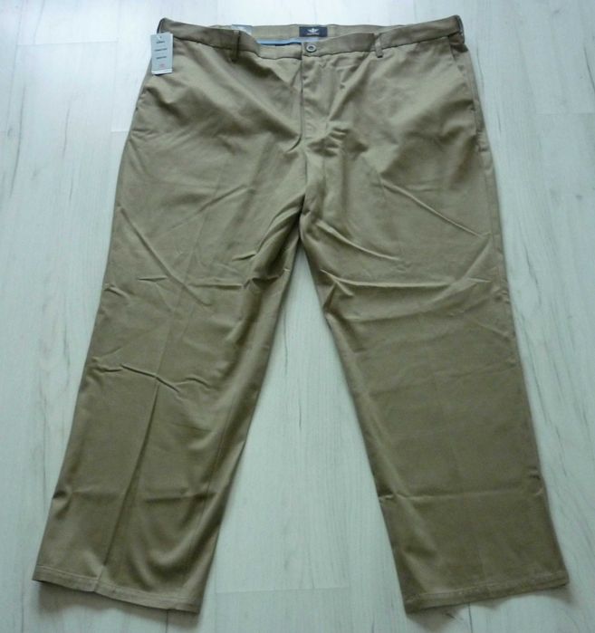 NOWE duże męskie spodnie DOCKERS rozmiar 4XL W46 L30 beżowe z USA!