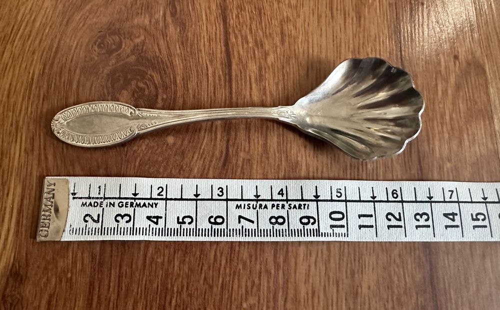 England икорница (сахарница) клеймо  E.P.N.S.. +ложечка ракушка Silver