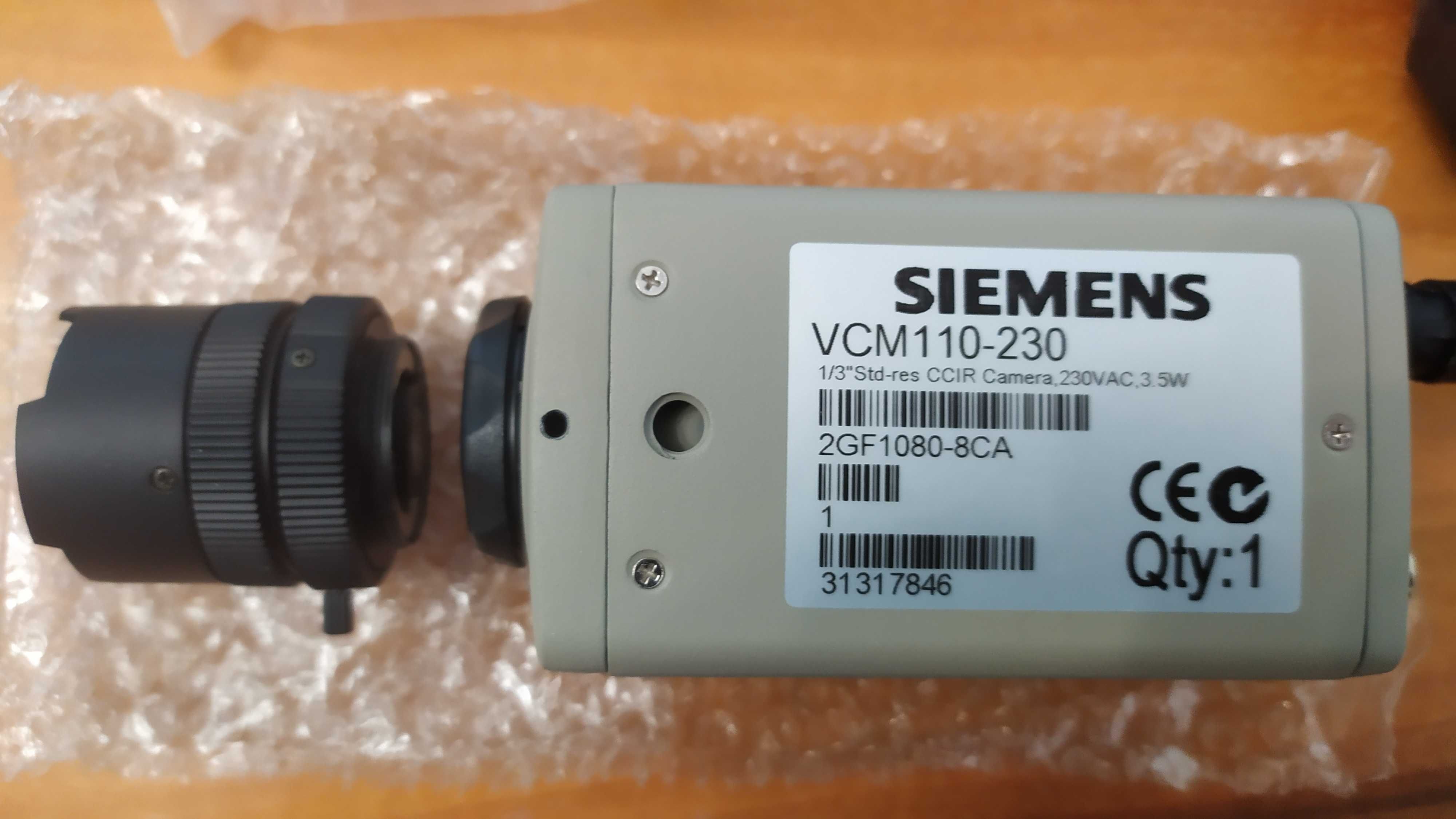 kamera przemysłowa Siemens CCIR z regulowanym obiektywem nowa 230V