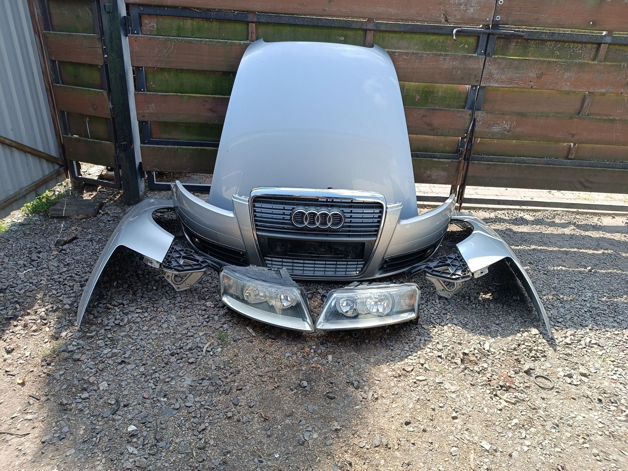 Przód kompletny zderzak maska lampy Błotniki audi A6 C6 ly7w Europa