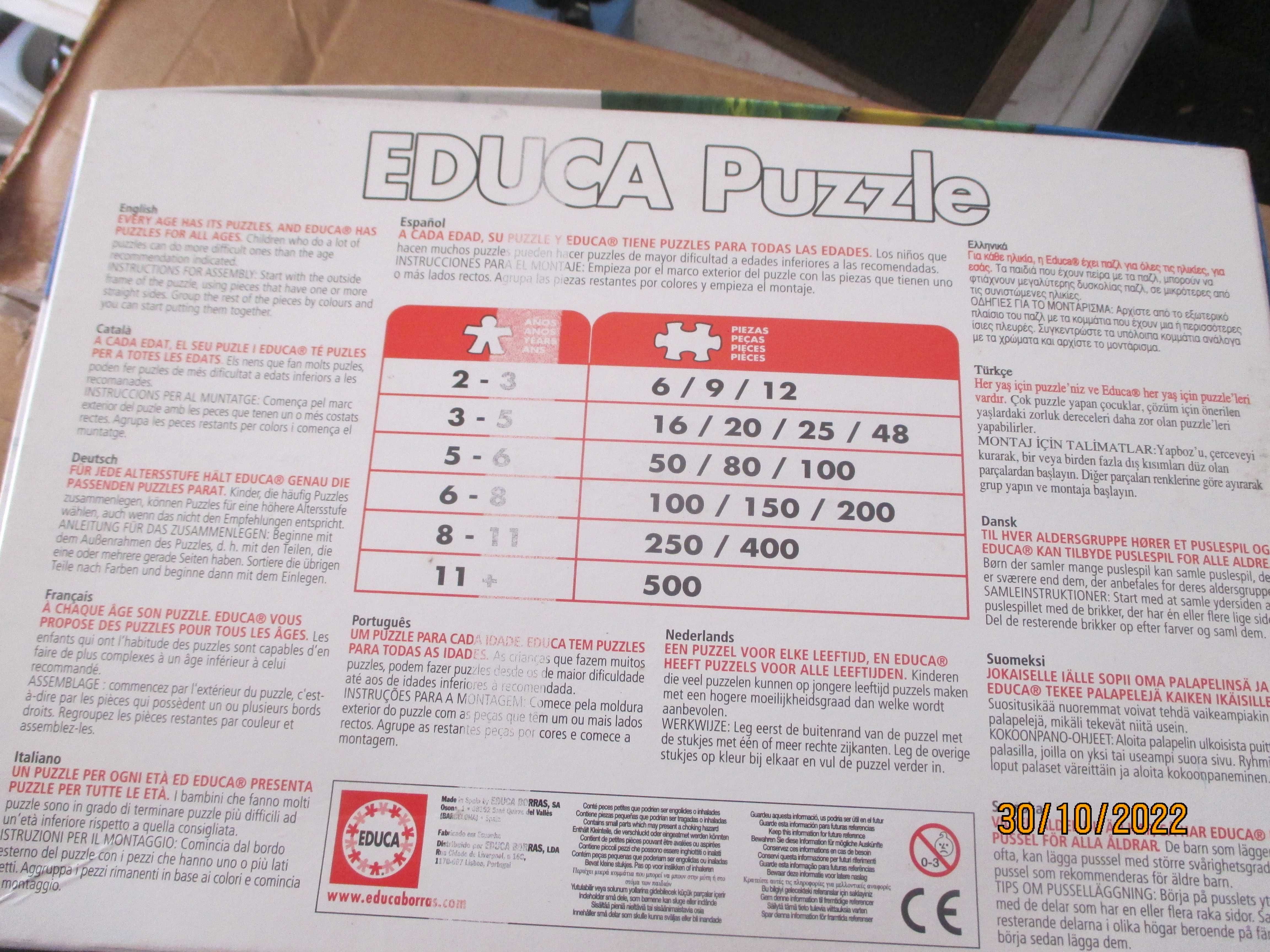 2 caixas de  puzzles  para crianças - Noddy e Disney