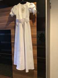 Sukienka komunijna dla szczupłej dziewczynki 140 cm