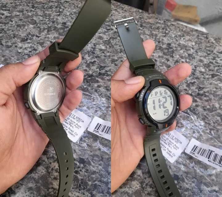 Sportowy Zegarek męski Synoke militarny wojskowy zielony duży 48mm