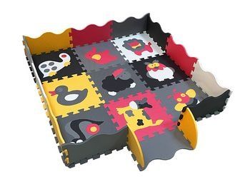 Дитячий килимок-пазл Lanor Веселий зоопарк з бортиком