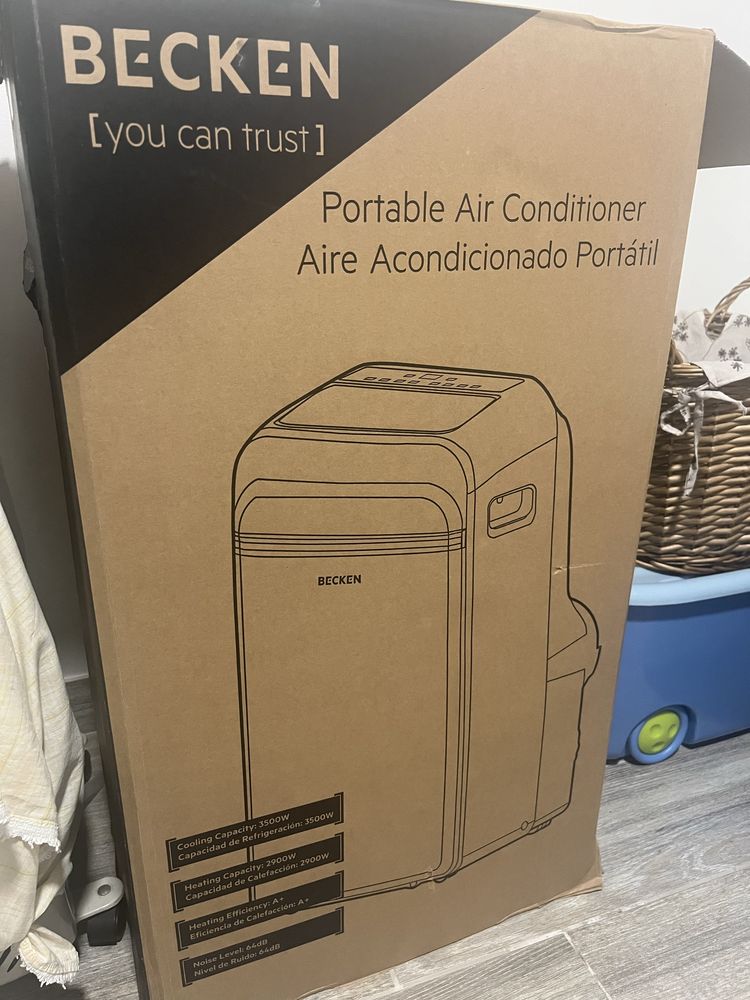 Ar Condicionado Portátil BECKEN BAC4255 (23 m² - 12000 BTU - Branco)