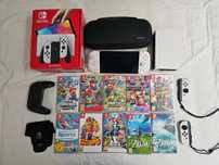 Nintendo Switch OLED  512gb c/ garantia + 10 Jogos + 2 Comandos e Case